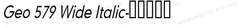 Geo 579 Wide Italic字体转换